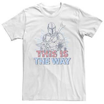 Big & Tall Star Wars: The Mandalorian Fourth Of July Mando & The Child Tee