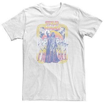 Big & Tall Star Wars Darth Vader Stormtroopers Vintage Pop Cover Tee