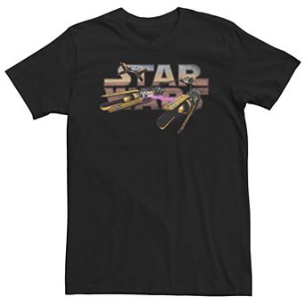 Big & Tall Star Wars Pod Racing Text Fill Star Wars Logo Tee