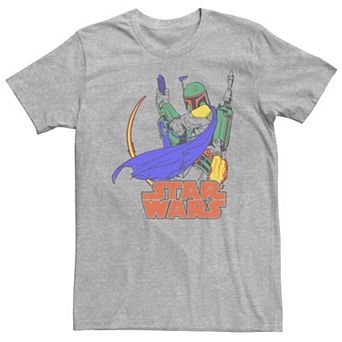 Big & Tall Star Wars Boba Fett Pop Color Jet Pack Logo Tee
