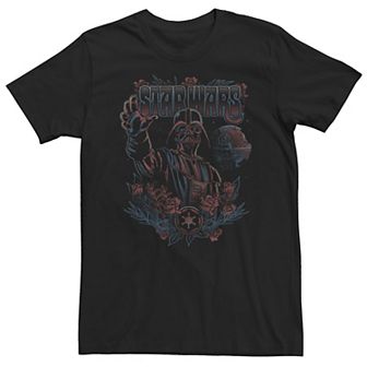 Big & Tall Star Wars Darth Vader Bohemian Floral Tee