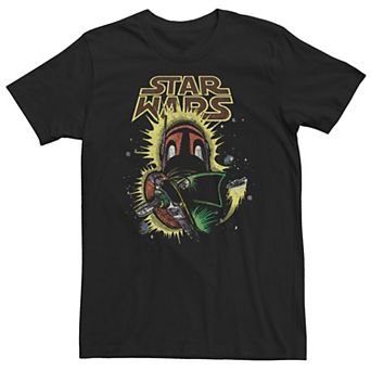 Big & Tall Star Wars Boba Fett Space Ship Evasion Bold Tee