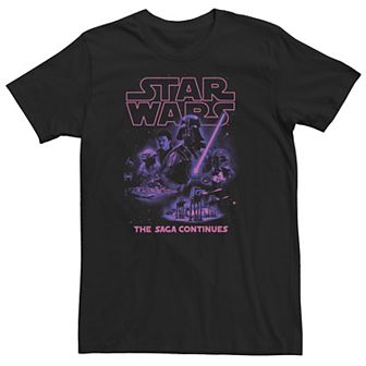 Big & Tall Star Wars: The Saga Continues Darth Vader Movie Poster Tee