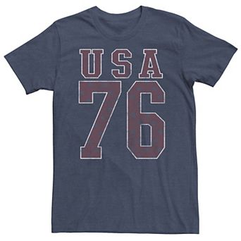 Big & Tall Fifth Sun USA 76 Distressed Text Tee
