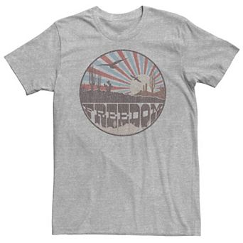 Big & Tall Freedom Retro Americana Circle Portrait Tee