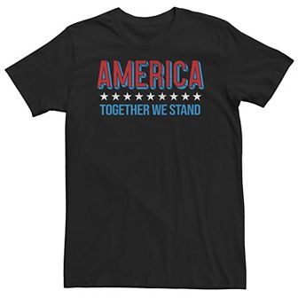 Big & Tall Americana "America Together We Stand" Stars Tee