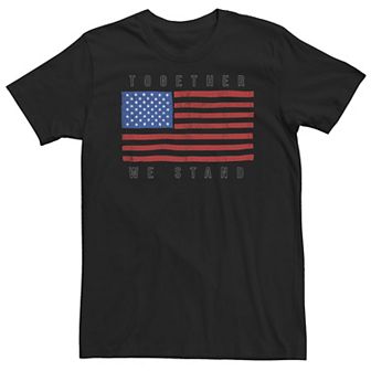 Big & Tall "Together We Stand" American Flag Tee