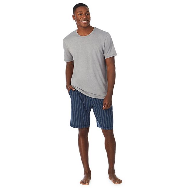 Men s Cuddl Duds Tee Pajama Shorts Set