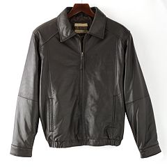 Kohls mens leather coats best sale