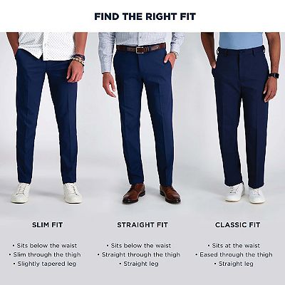 Men's Haggar® Premium No-Iron Khaki Stretch Classic-Fit Flat-Front