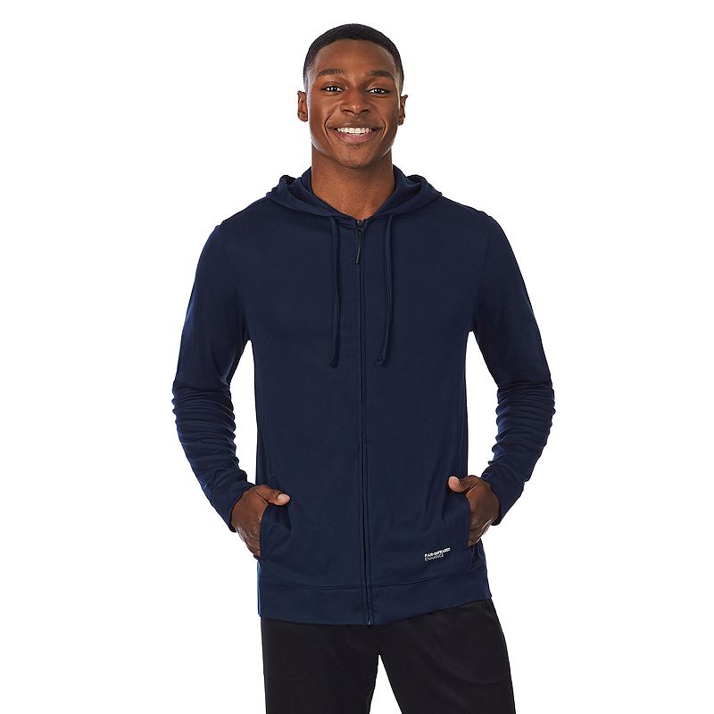 Mens Cuddl Duds Far-Infrared Enhance Full-Zip Sleep Hoodie, Size: Small, B