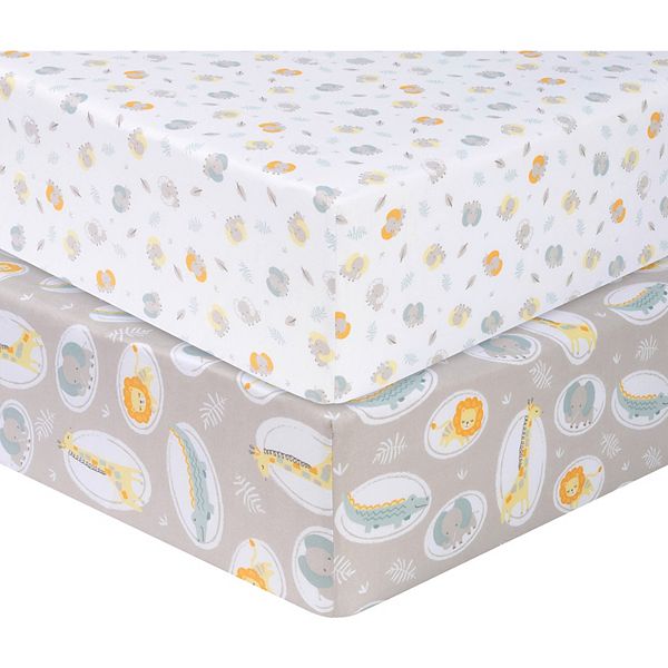 Sammy & Lou 2-Pack Microfiber Fitted Crib Sheets