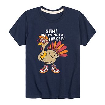 Boys 8-20 Im Not A Turkey Disguise Graphic Tee