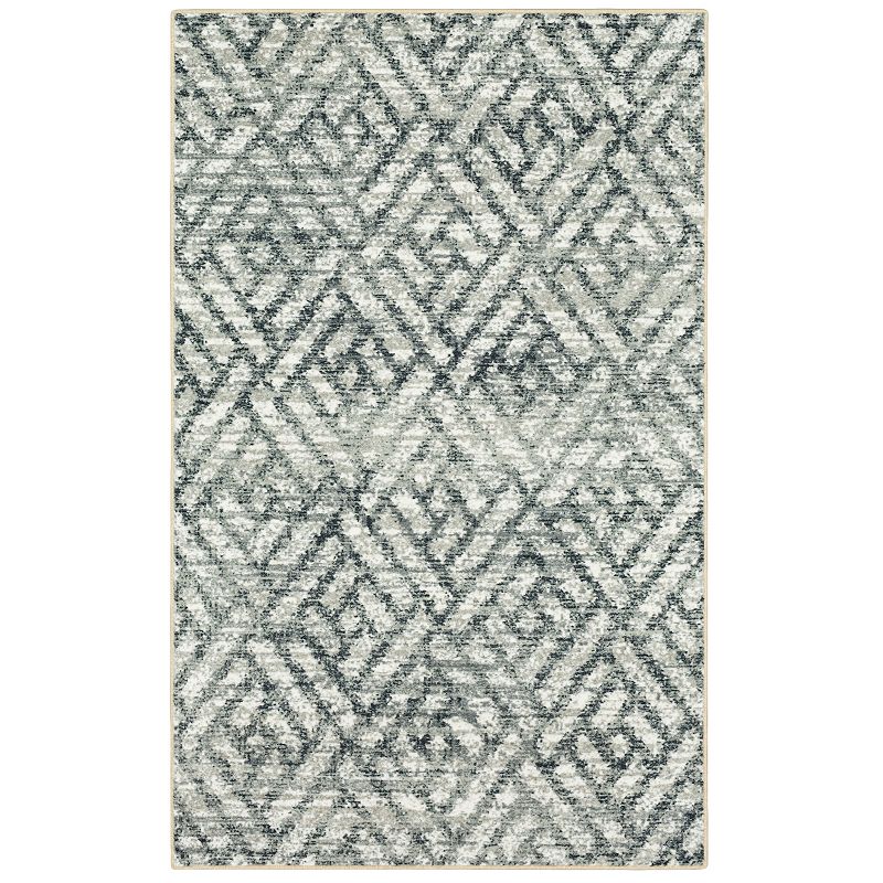 Scott Living Origami Diamond Rug, Grey, 5X8 Ft