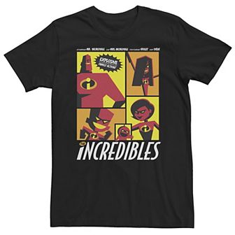 Big & Tall Disney / Pixar Incredibles Box Comic Retro Tee
