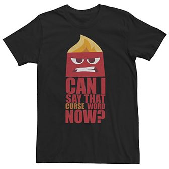 Big & Tall Disney / Pixar Inside Out Anger Curse Word Tee