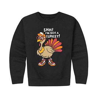 Boys 8-20 I'm Not A Turkey Disguise Crew Fleece Sweatshirt