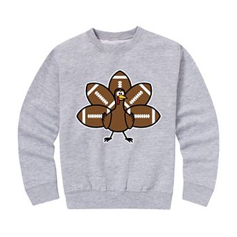 Boys 8-20 Turkey Football Crew Fleece Sweatshirt