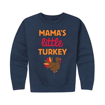 Boys 8-20 Mamas Little Turkey Crew Fleece Sweatshirt