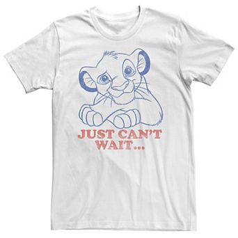 Big & Tall Disney Lion King Simba Can't Wait Line Art Tee