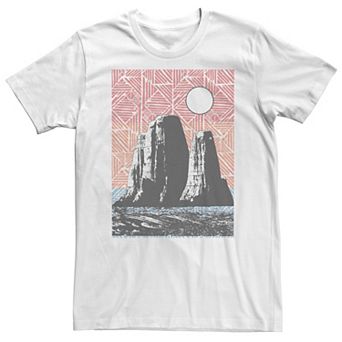 Big & Tall Mesa Mountain Geometric Background Portrait Tee