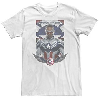 Big & Tall Marvel The Falcon And The Winter Soldier Captain America Wings Portrait Logo Tee