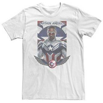 Big & Tall Marvel The Falcon And The Winter Soldier Captain America Wings Portrait Logo Tee