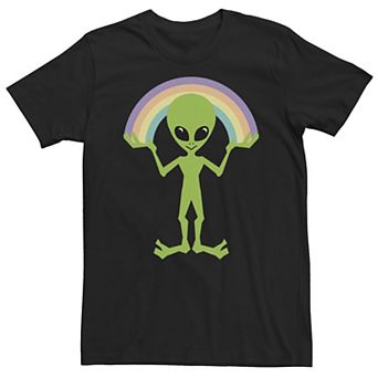 Big & Tall Alien Creating A Rainbow Tee