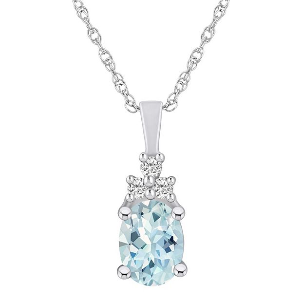 Kohls aquamarine deals necklace