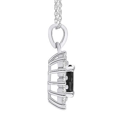Alyson Layne 14k White Gold Oval Black Onyx & 5/8 Carat T.W. Diamond Pendant Necklace