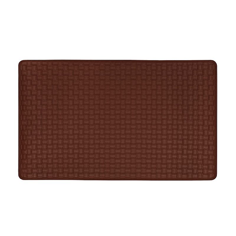 Achim Woven-Embossed Faux-Leather Anti-Fatigue Mat, Red, 20X39