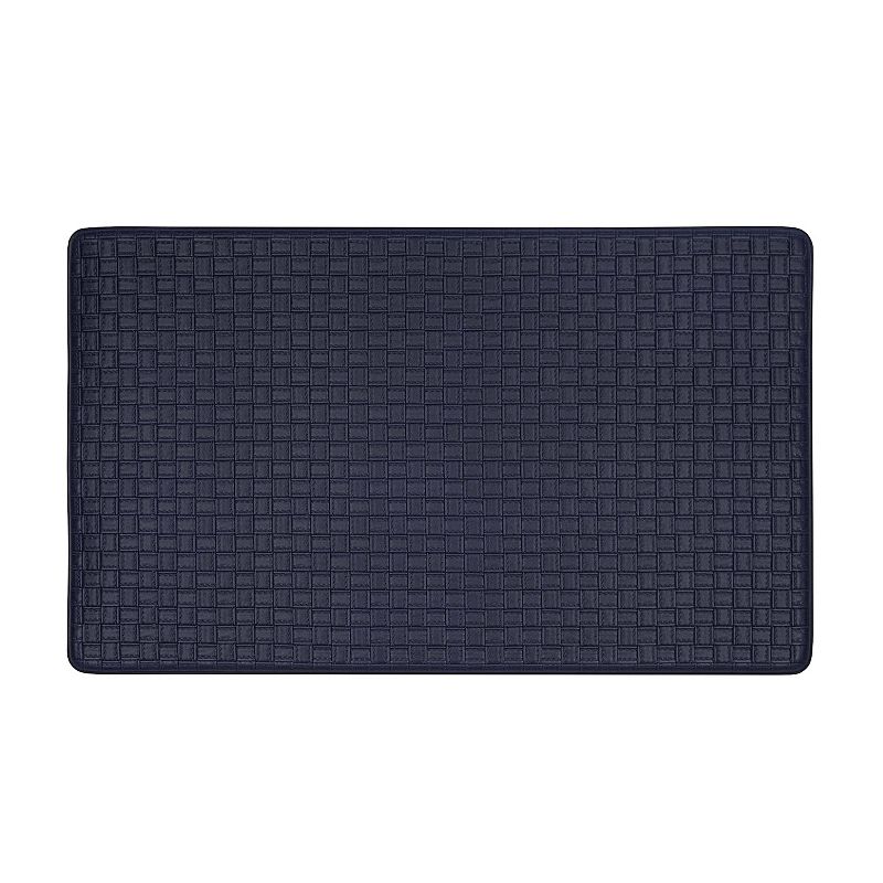 Achim Woven-Embossed Faux-Leather Anti-Fatigue Mat, Blue, 20X39