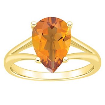 Alyson Layne 14k Gold Pear Shape Citrine Ring
