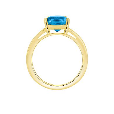 Alyson Layne 14k Gold Pear Shape Blue Topaz Ring