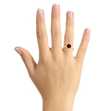 Alyson Layne 14k Gold Round Garnet & Diamond Accent Ring
