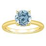 Alyson Layne 14k Gold Round Sky Blue Topaz & Diamond Accent Ring