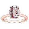Alyson Layne 14k Rose Gold Oval Morganite & Diamond Accent Ring