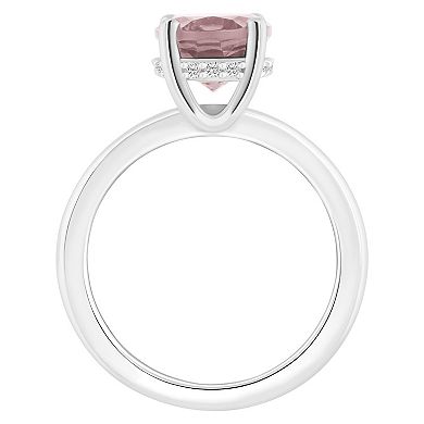 Alyson Layne 14k White Gold Oval Morganite & Diamond Accent Ring
