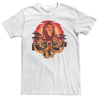 Big & Tall Disney The Lion King Scar Watch Simba Nala Dark Watercolor Tee