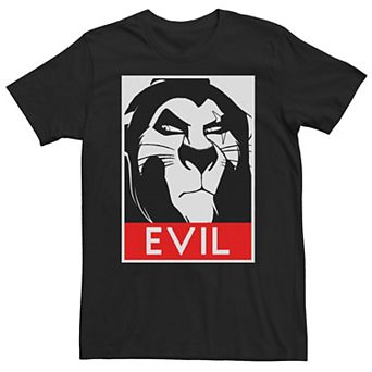 Big & Tall Disney The Lion King Scar Evil Poster Tee