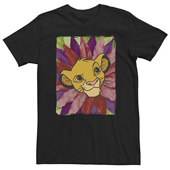 Big & Tall Disney The Lion King Kid Simba With A Leaf Mane Tee