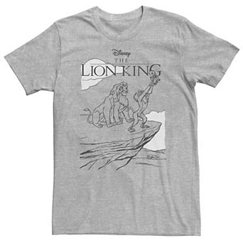 Big & Tall Disney The Lion King Pride Rock Line Art Tee