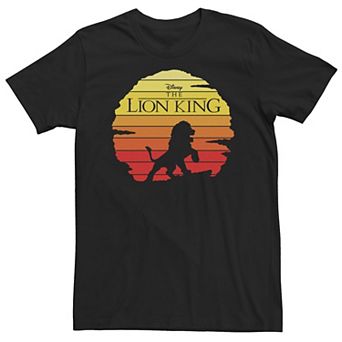 Big & Tall Disney The Lion King Simba Gradient Sunset Logo Silhouette Tee