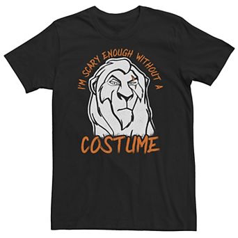 Big & Tall Disney The Lion King Scar Scary Enough Halloween Tee