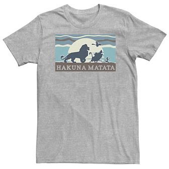 Big & Tall Disney The Lion King Hauna Matata Tonal Silhouette Portrait Tee