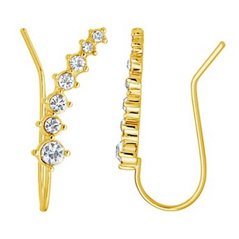 MC Collective Graduated Cubic Zirconia Crawler Earrings