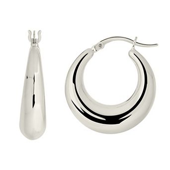 MC Collective 14k Gold Over Silver Graduated Tube Hoop Earrings
