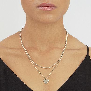 MC Collective Heart Charm Layered Necklace
