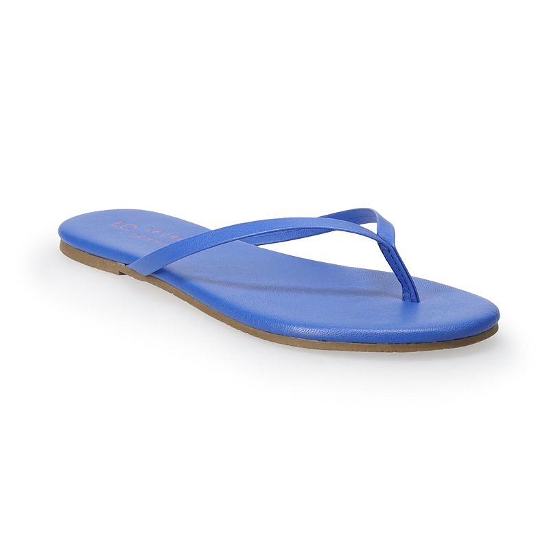 LC Lauren Conrad Honey 2 Womens Flip Flop Sandals, Size: 5, Blue