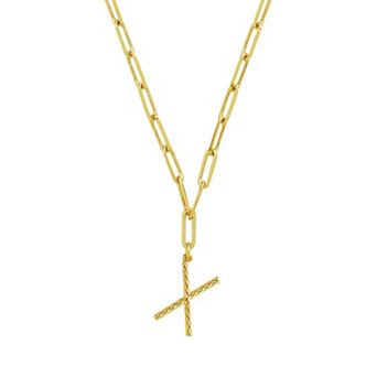 MC Collective Braided Initial Pendant Necklace